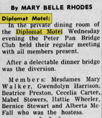 Diplomat Motel - March 1961 Article (newer photo)